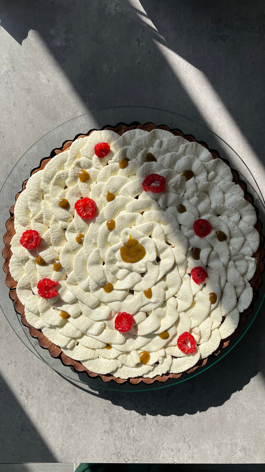 Pistachio & Raspberry Tart
